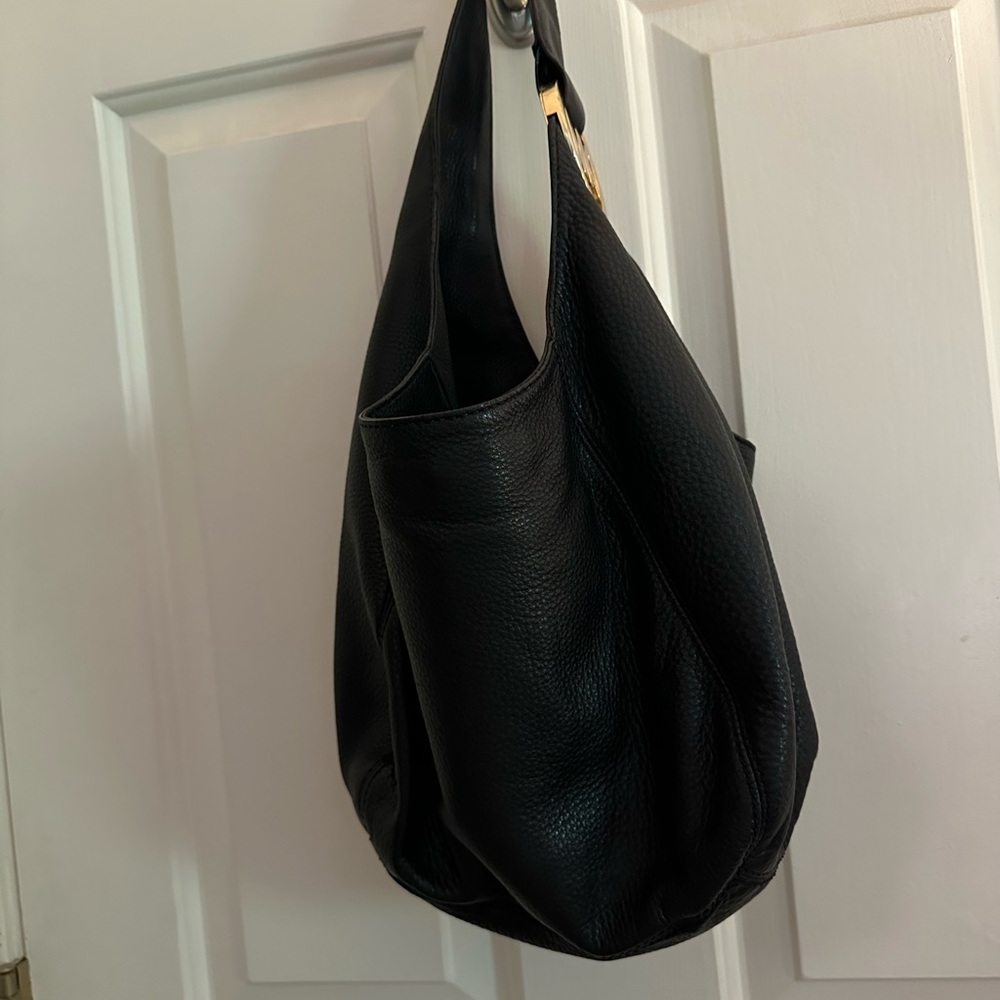 MK Michael Kors Fulton satchel, bag, black, soft leather.
